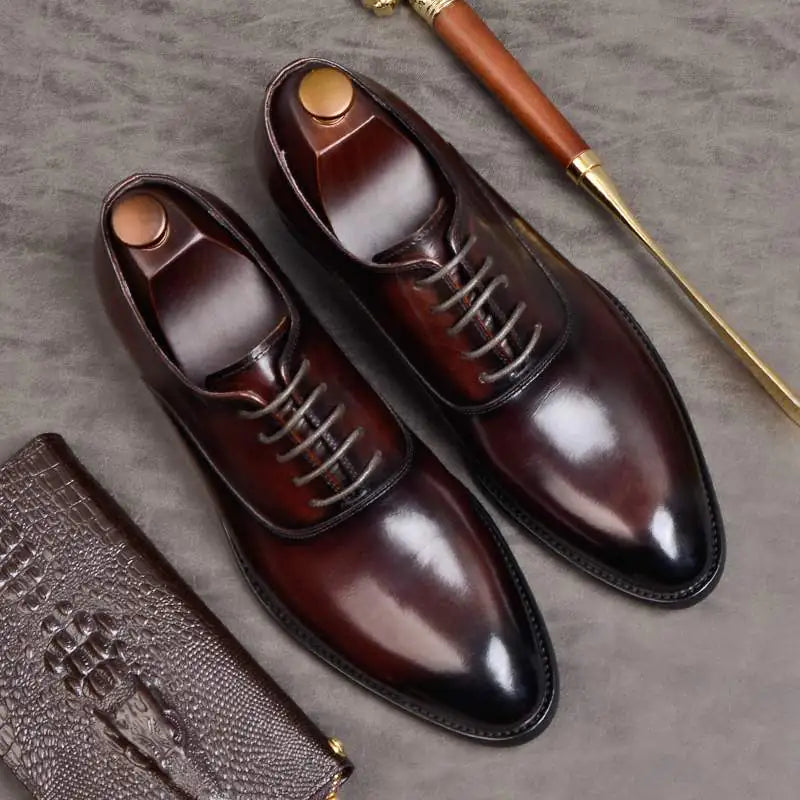 Handmade Oxford Shoes for Men - Large Size Wedding Shoes